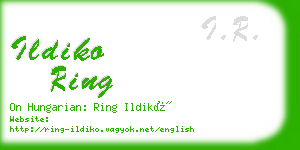 ildiko ring business card